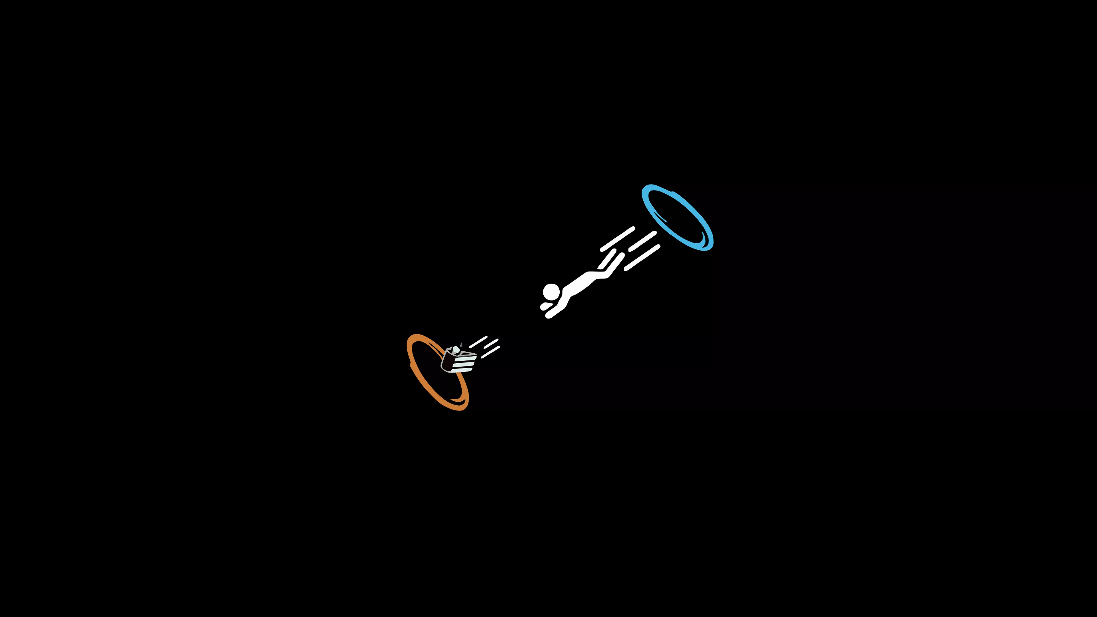 black background, Portal (game), simple