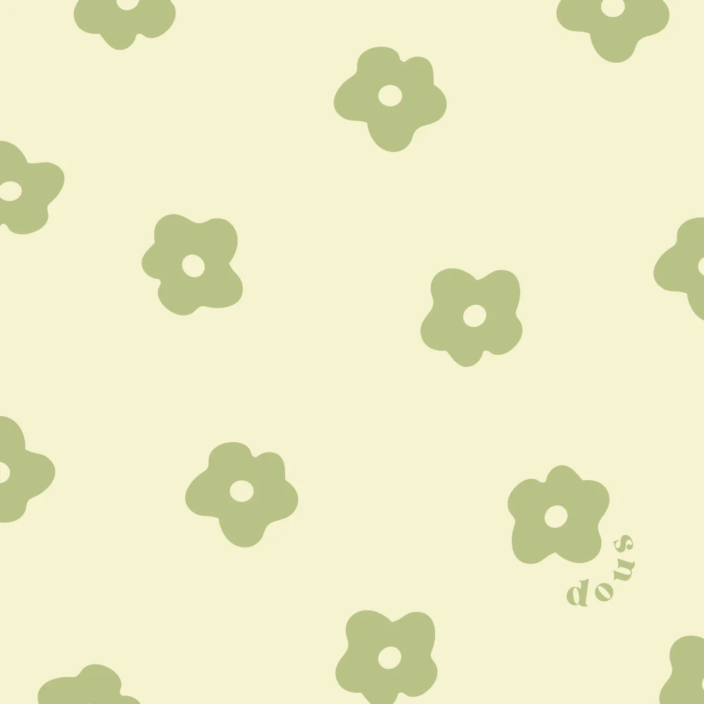 Flower Power Wallpaper green