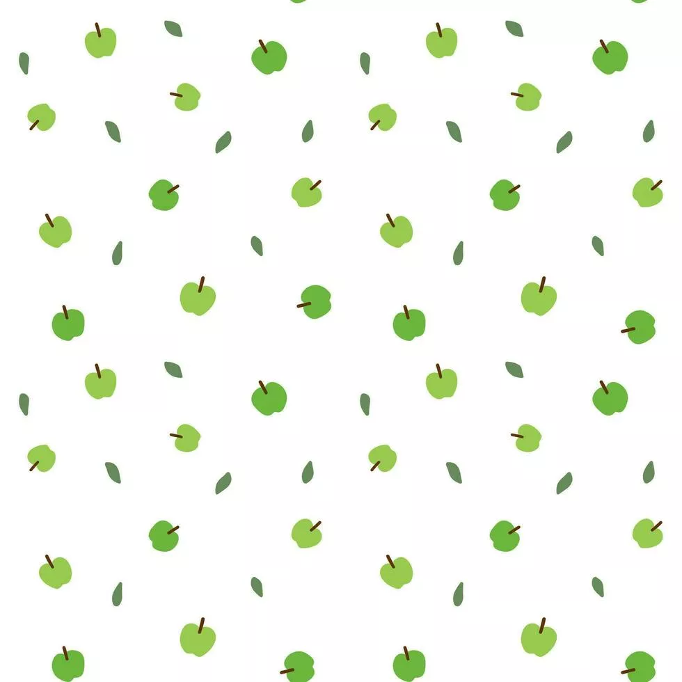 Fruity seamless pattern with cute green