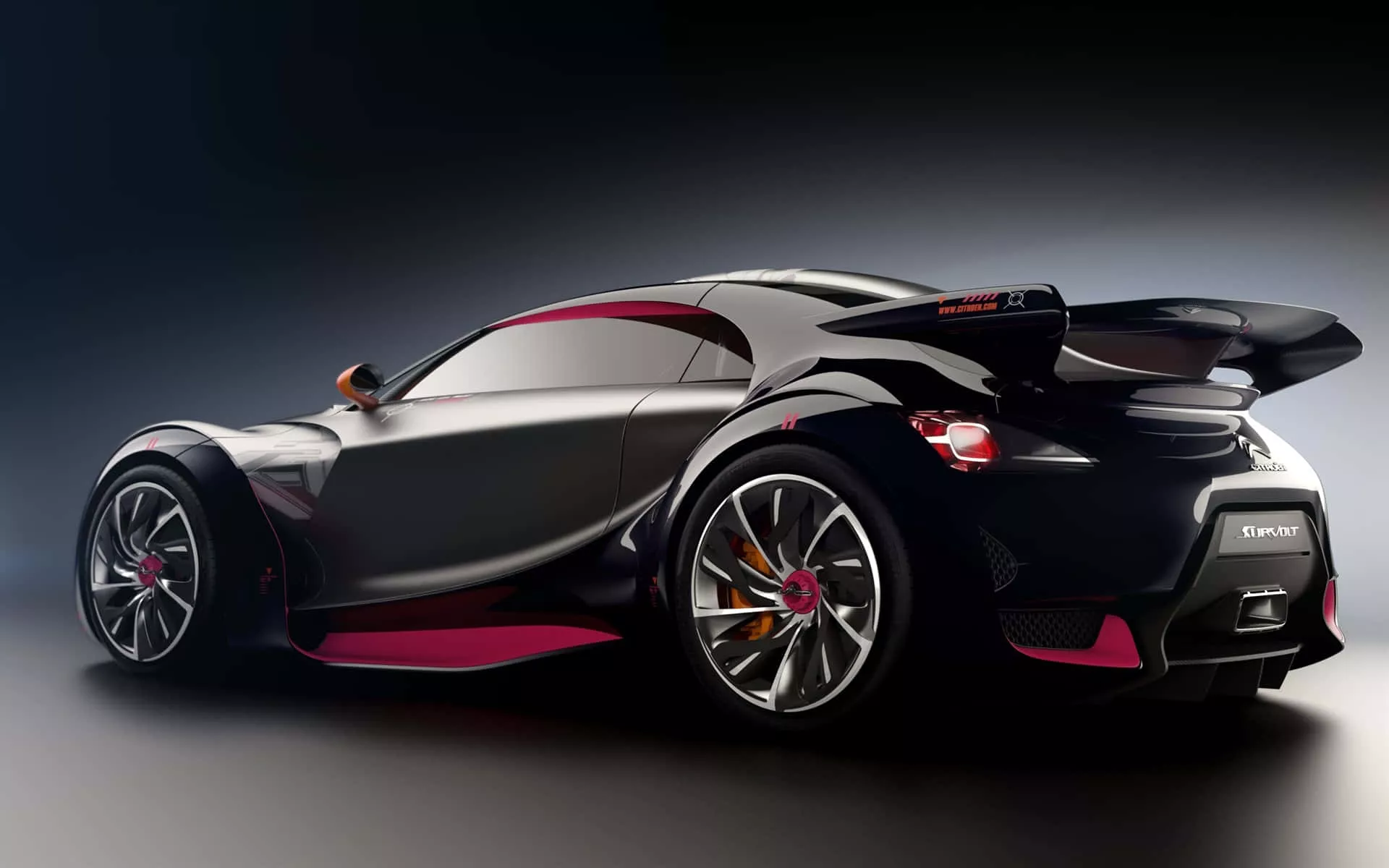 Download A Black And Pink Sports Car Is