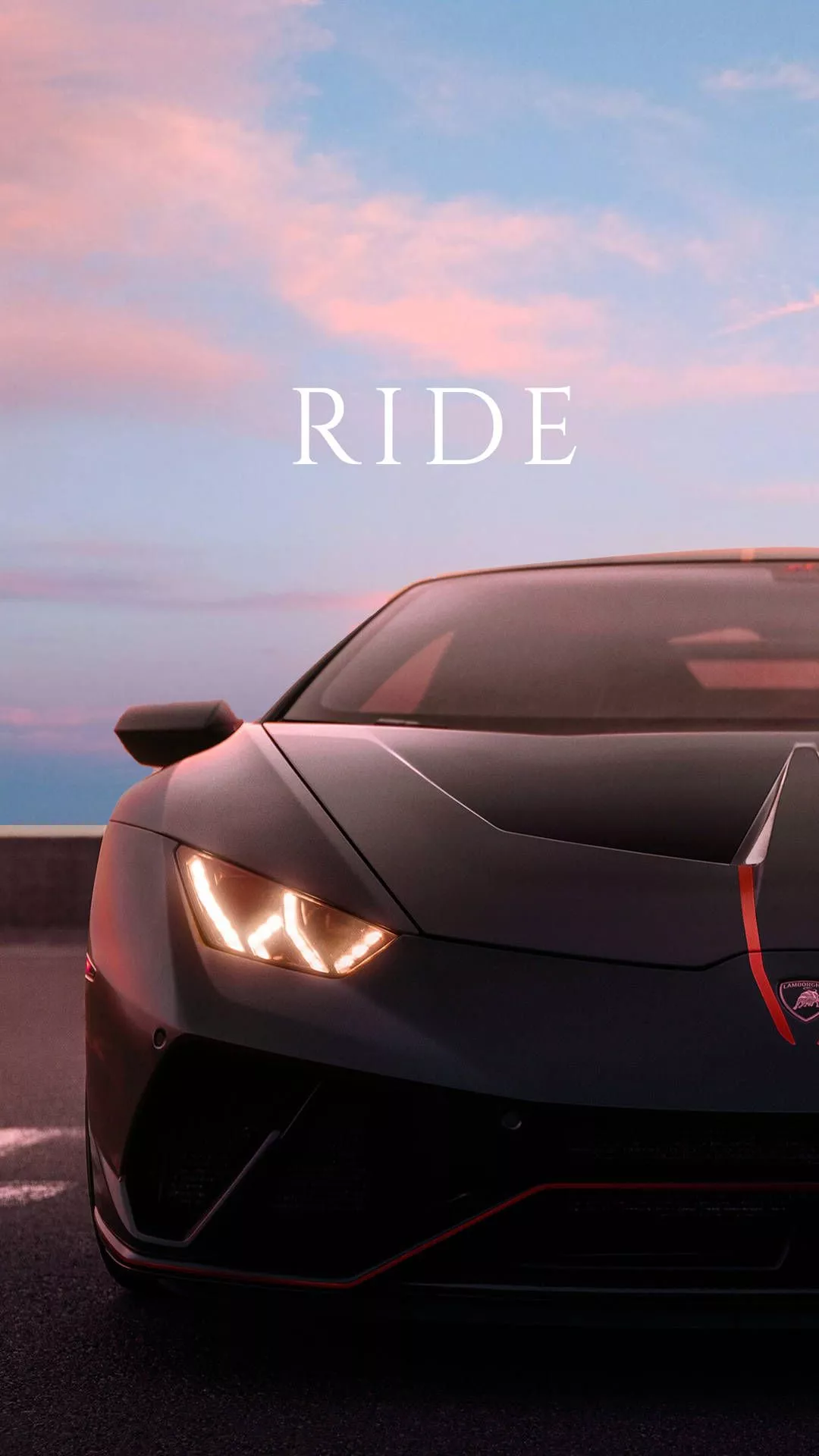 4k Car iPhone With Pink Skies Wallpaper
