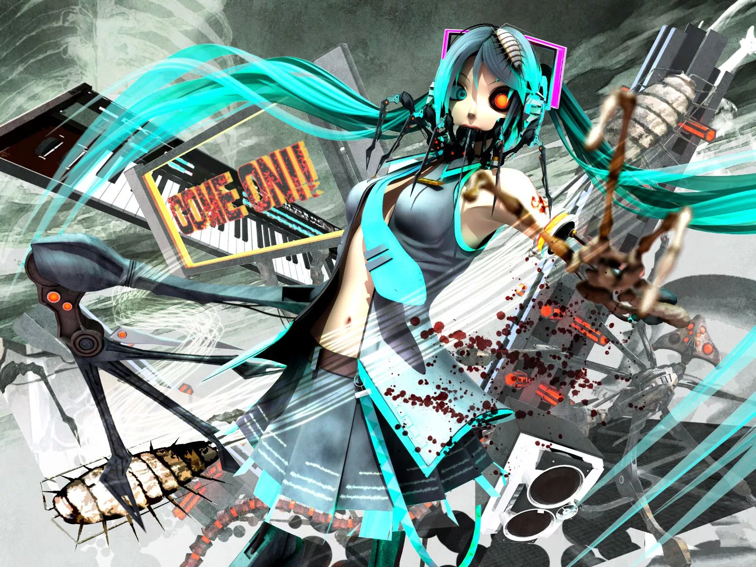 Dark Hatsune Miku HD Wallpaper