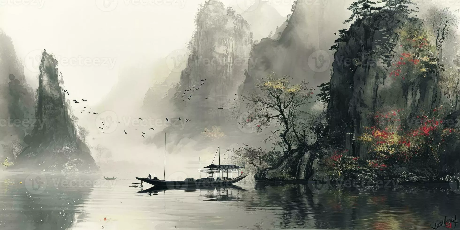 Chinese Painting Image and Background for Free Download