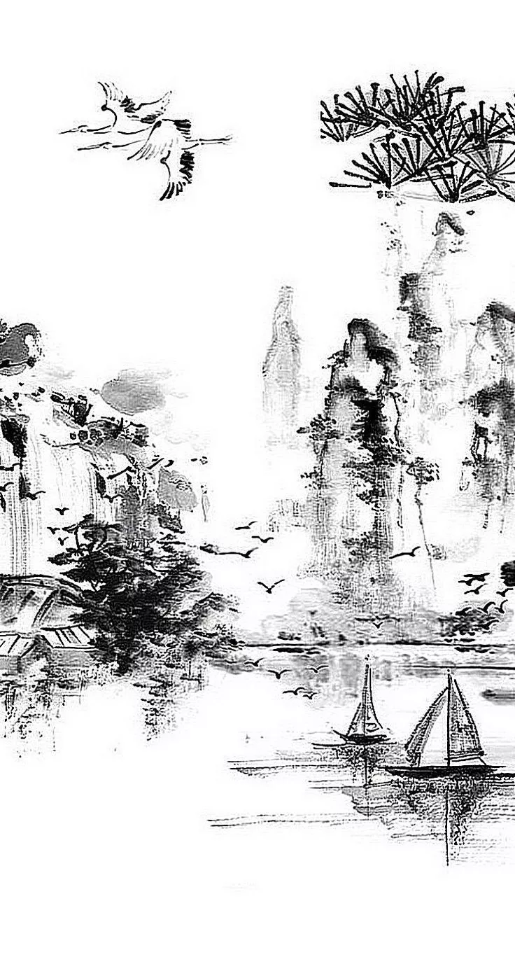 Chinese Landscape Painting Wallpaper