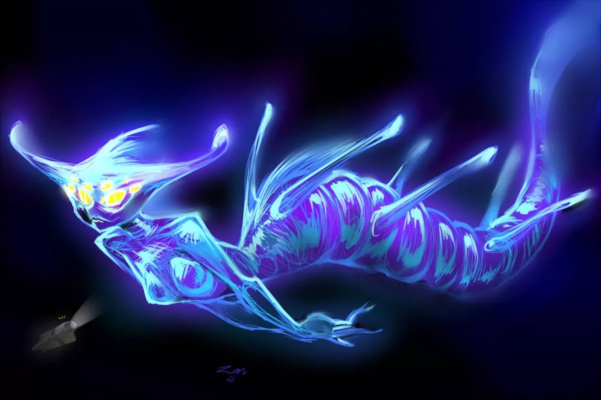 Spooky Female Ghost Leviathan In Deep