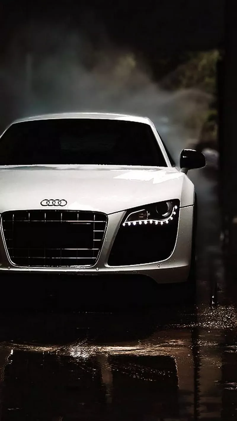 Audi R8, audi, white, HD phone