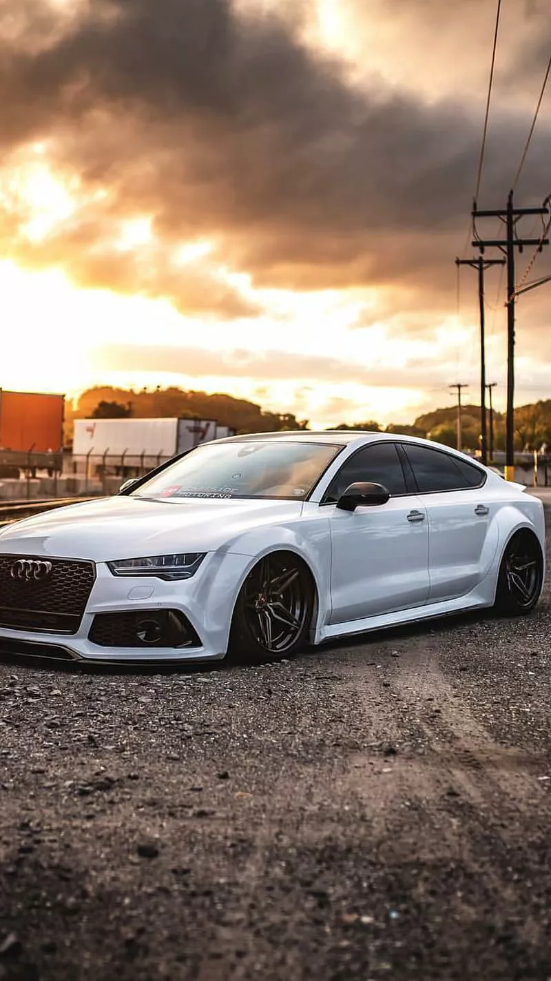 Scraping RS7, audi, white, car