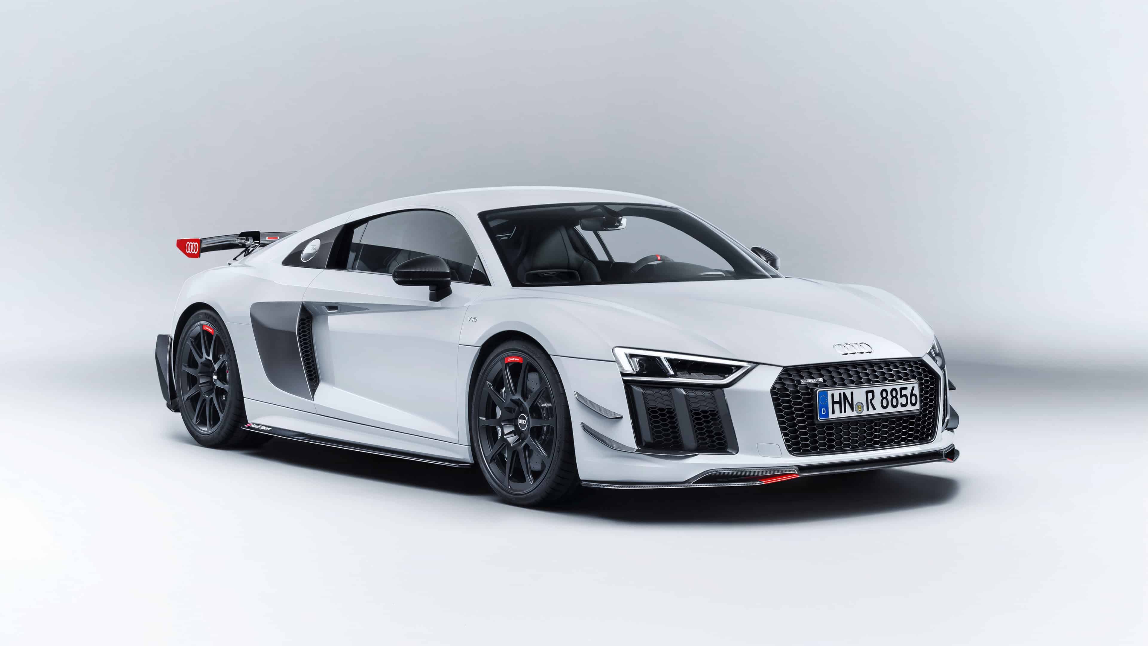 Audi R8 White UHD 4K Wallpaper