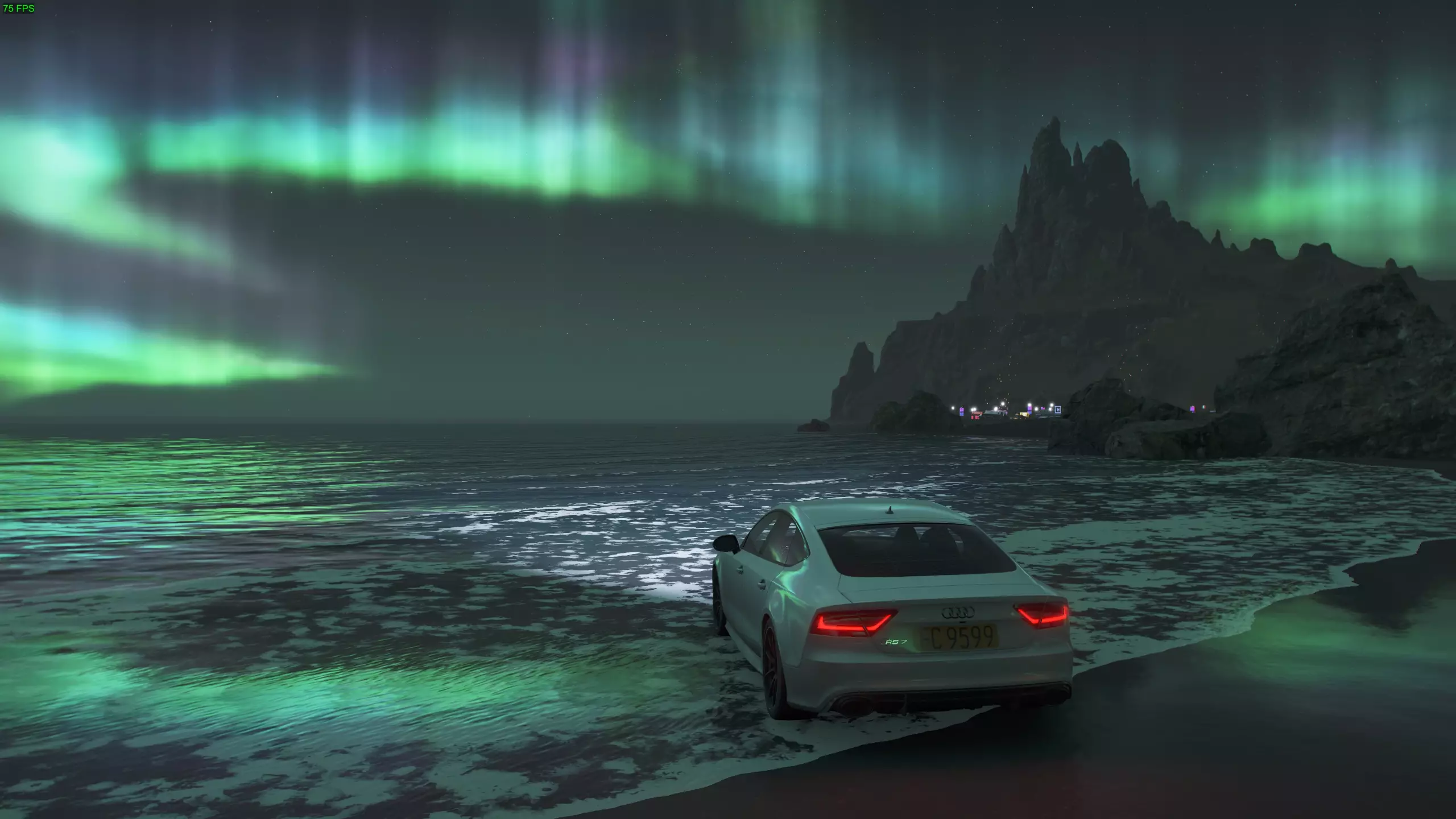 Live wallpaper White Audi RS7, Northern