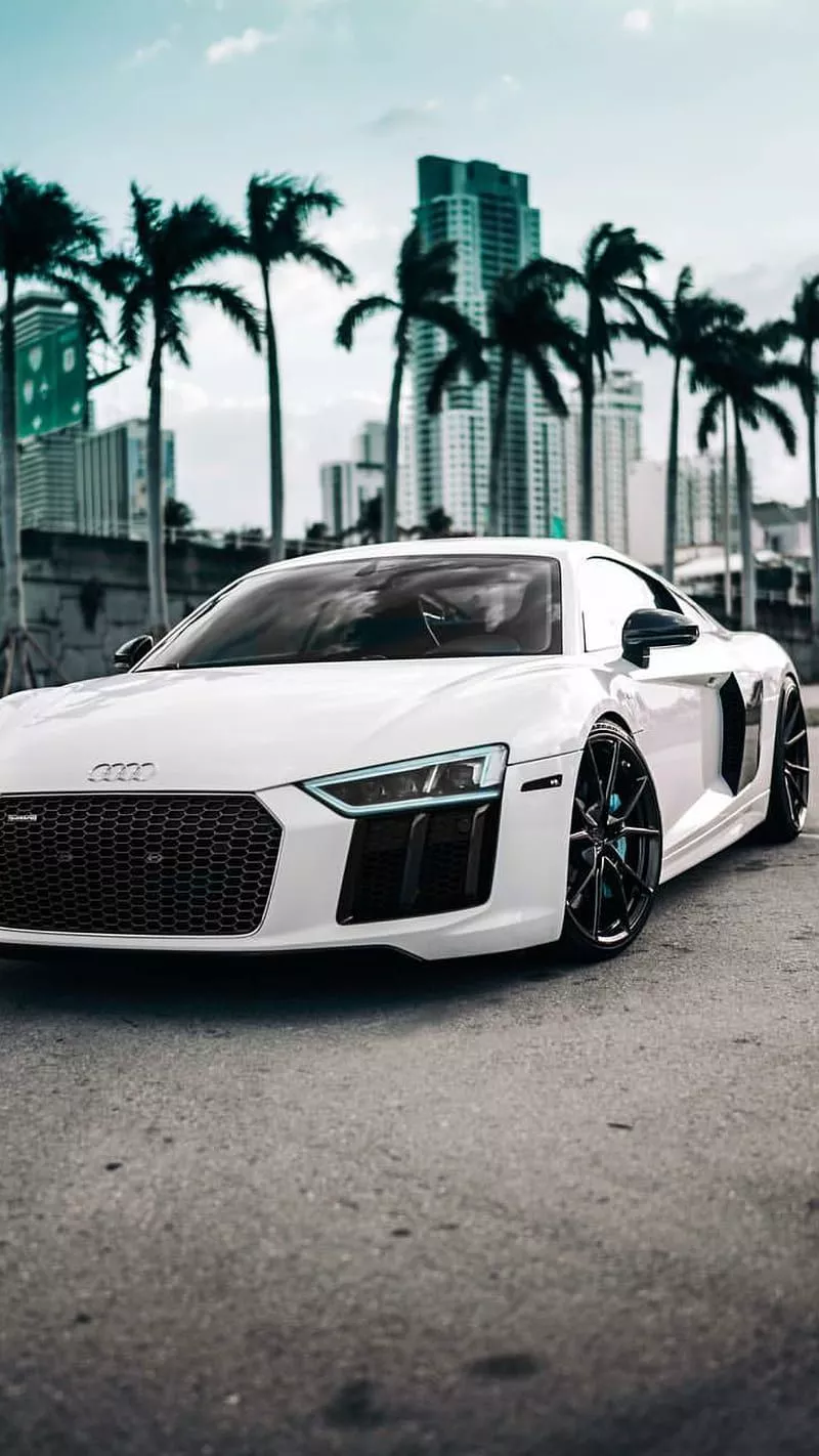 HD new white r8 wallpaper