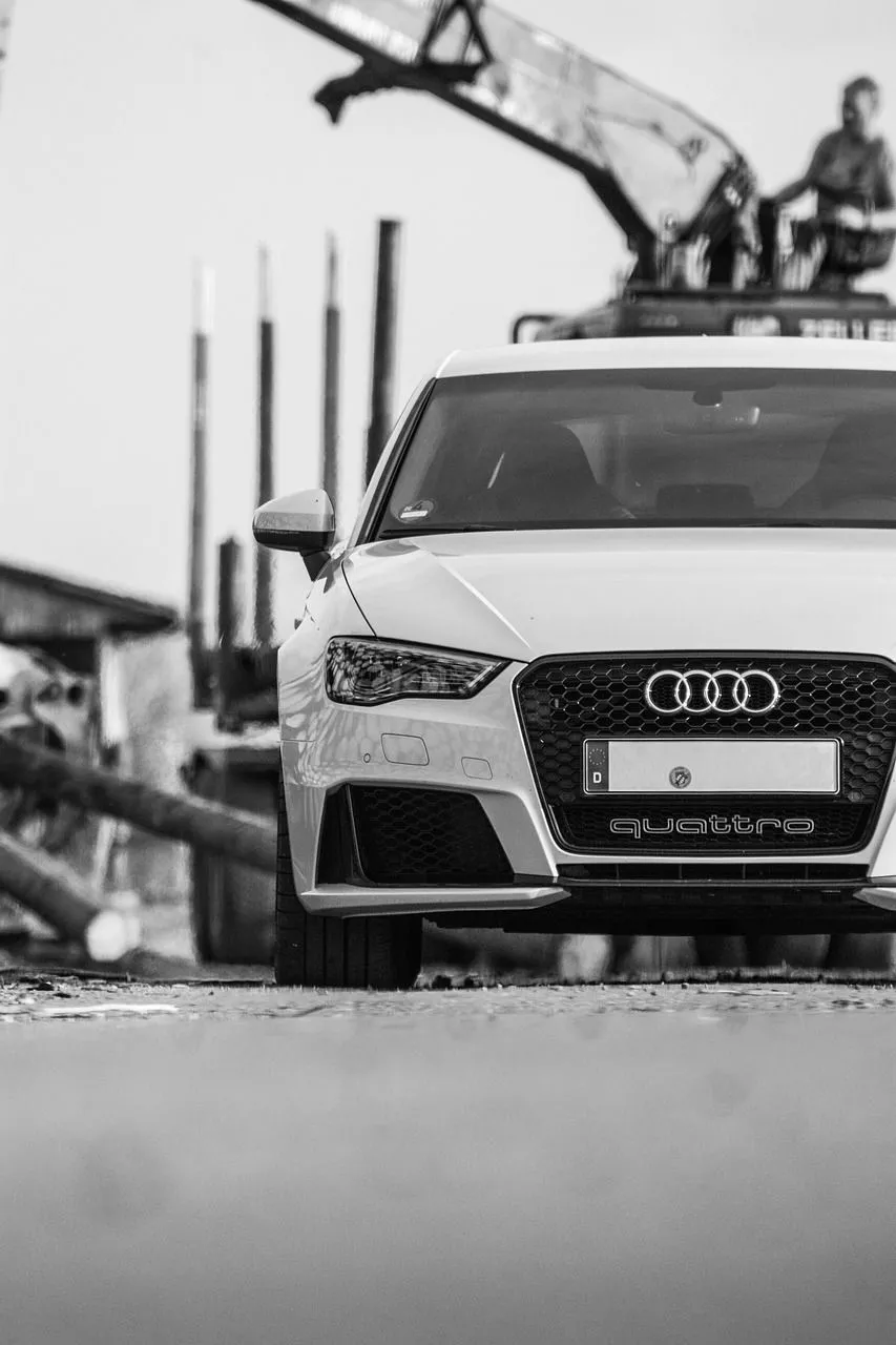 Car Audi Black And White photo