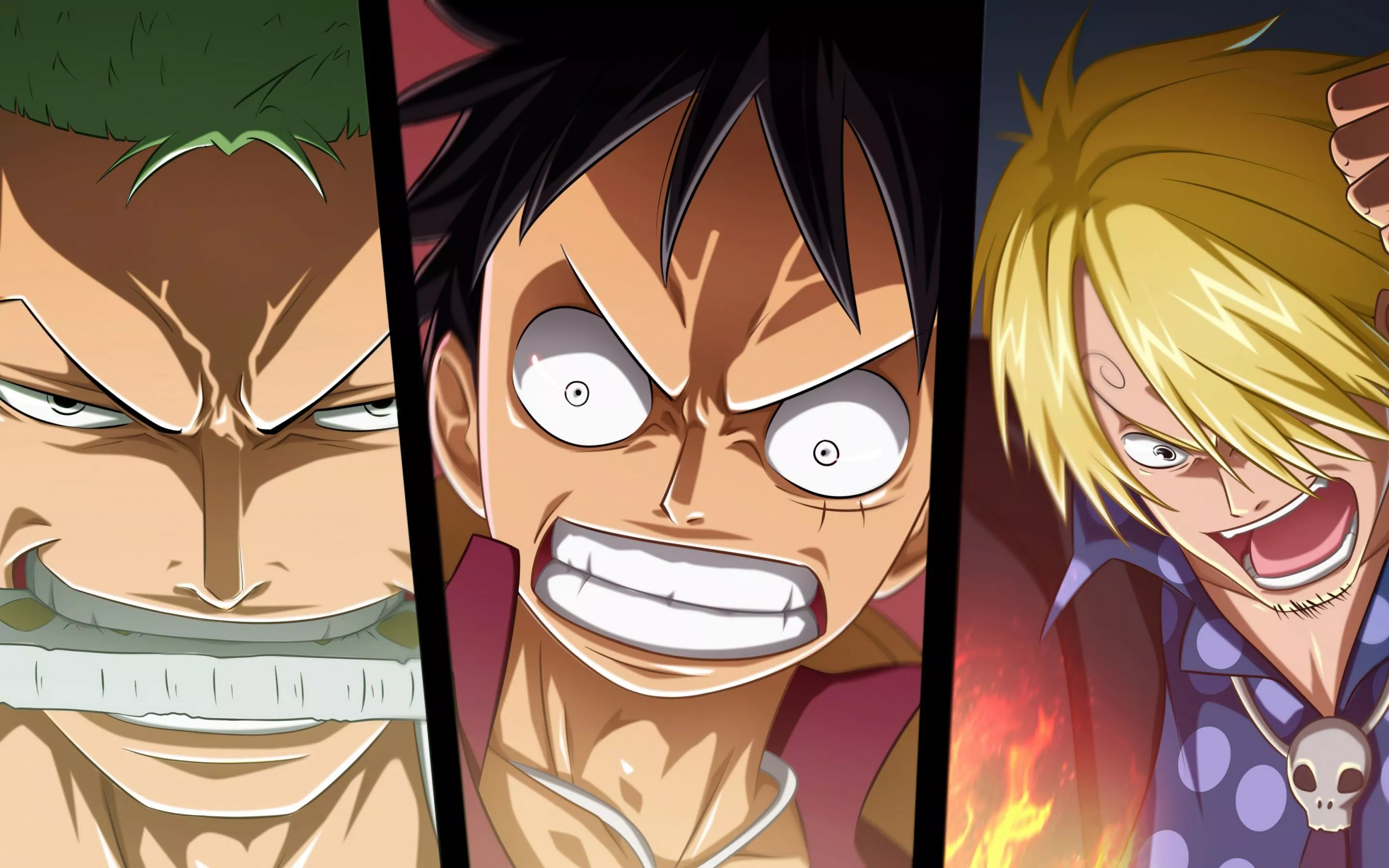 Roronoa Zoro, Monkey D. Luffy, Sanji 4K
