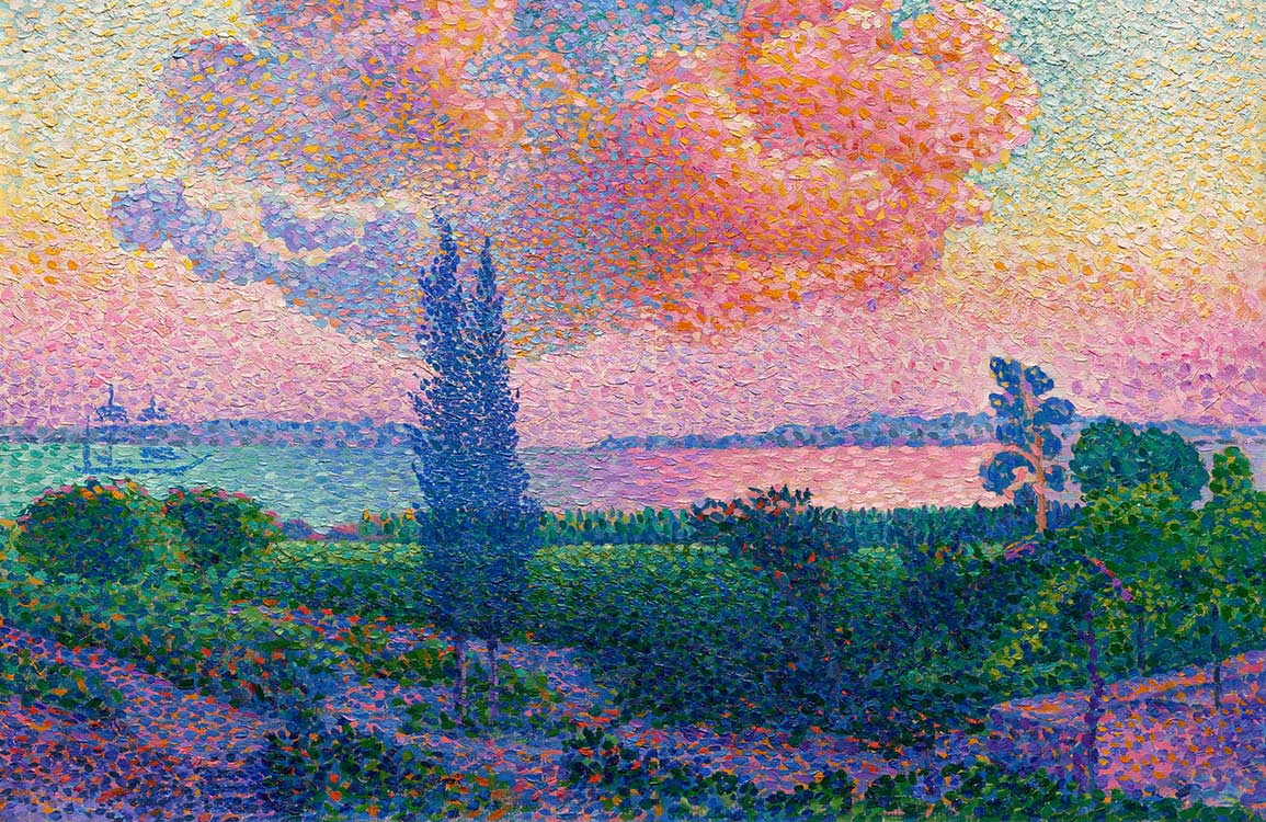 Impressionist Sunset Scenic Wall Mural
