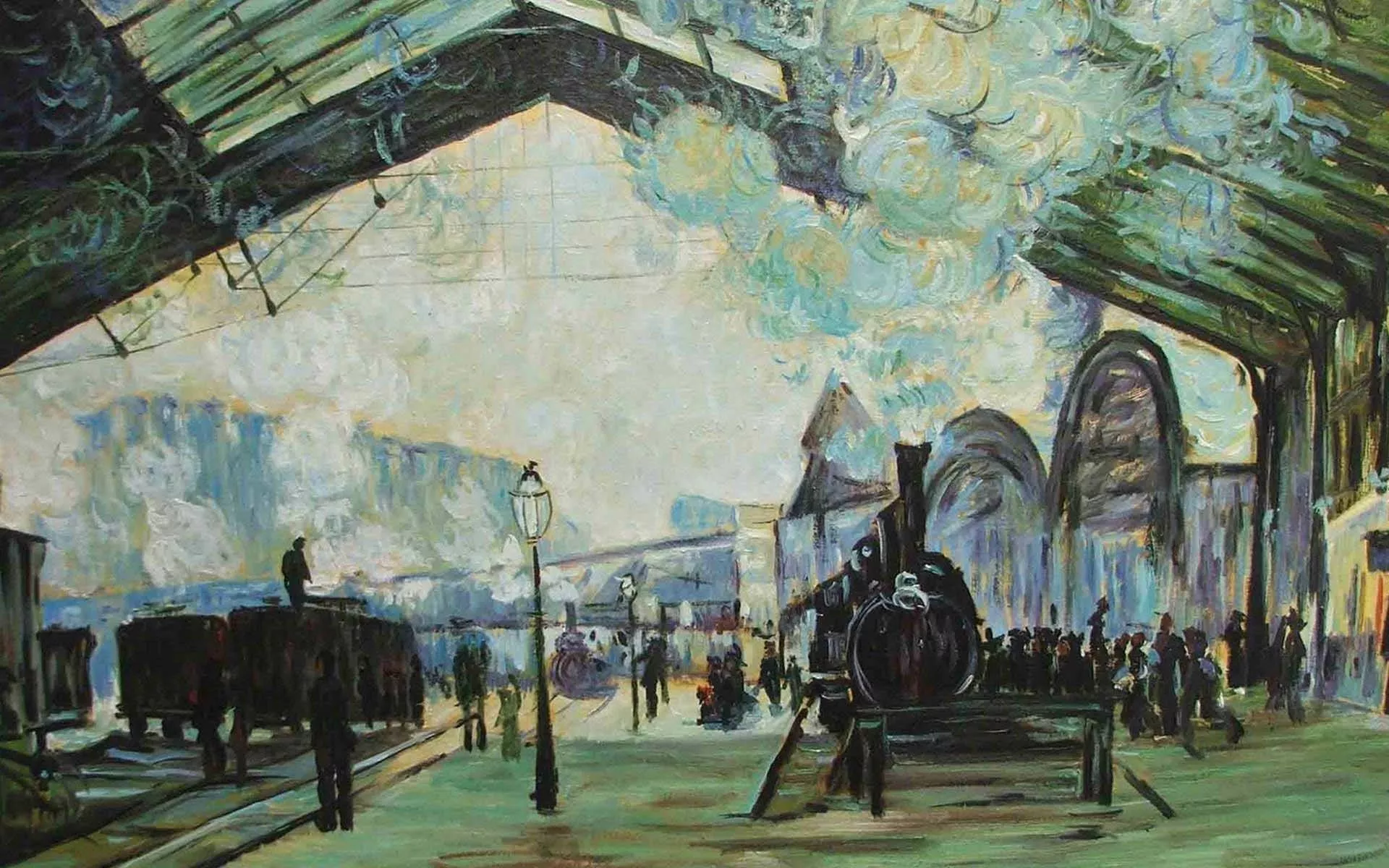 Arrival Normandy Train Impressionist
