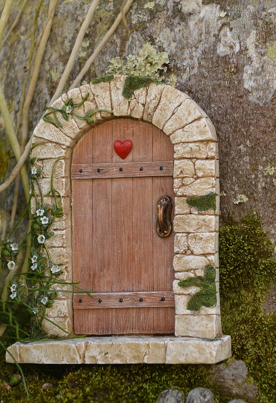 door, fairy door, tree, magic, fantasy