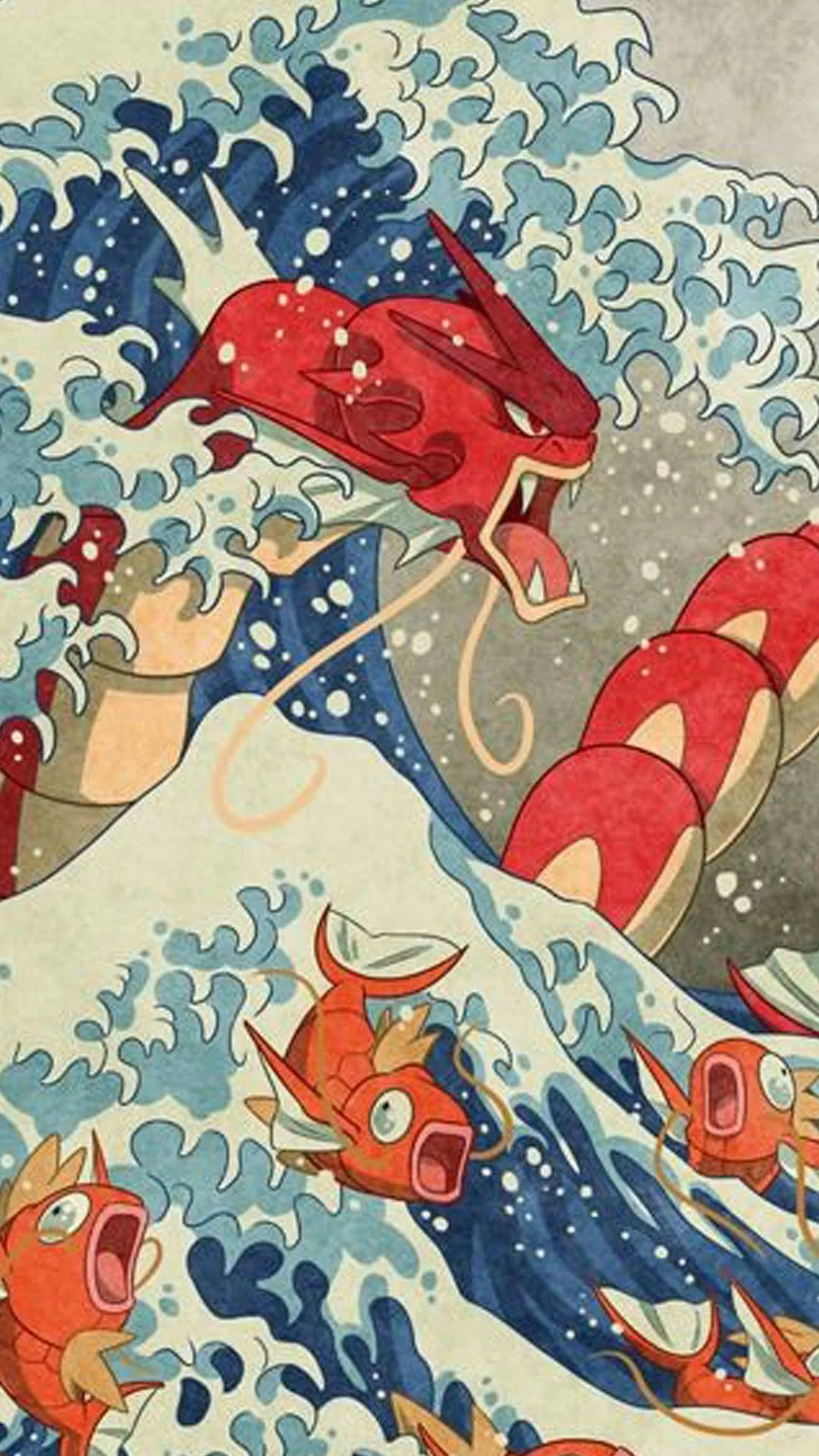Red Gyarados Pokemon iPhone Wallpaper