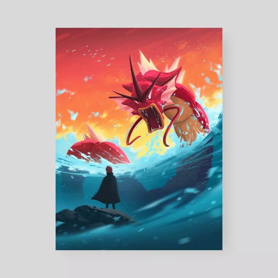 Red Gyarados, an art print