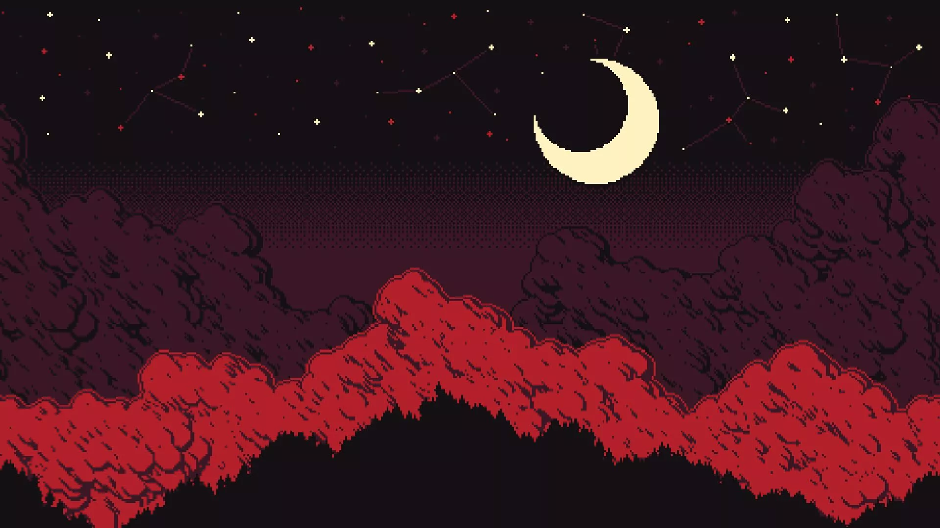 Moon Night PixelArt Wallpaper, HD
