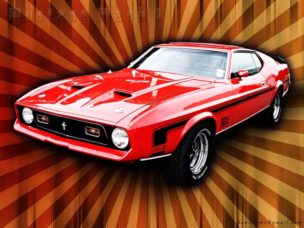 Mustang Mach 1. Red Ford Mustang Mach