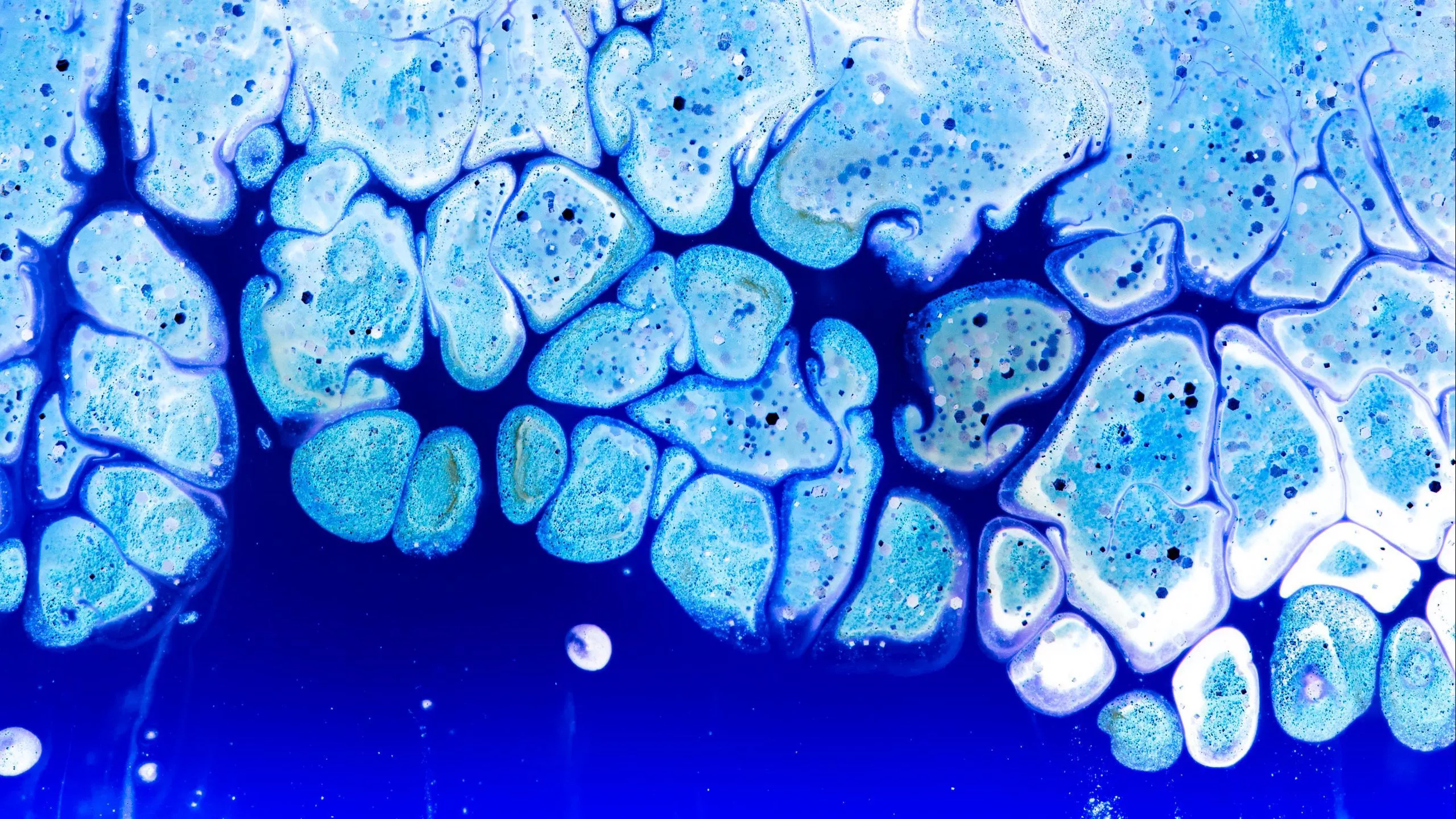 Blue White Paint Liquid Stains