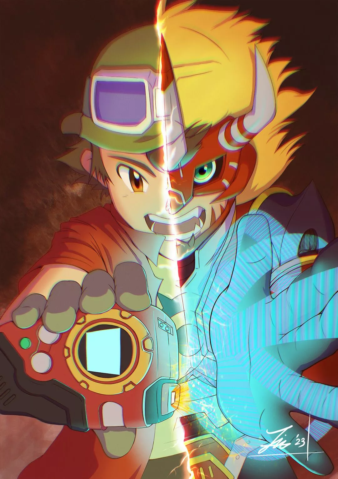 Kanbara Takuya and Agunimon