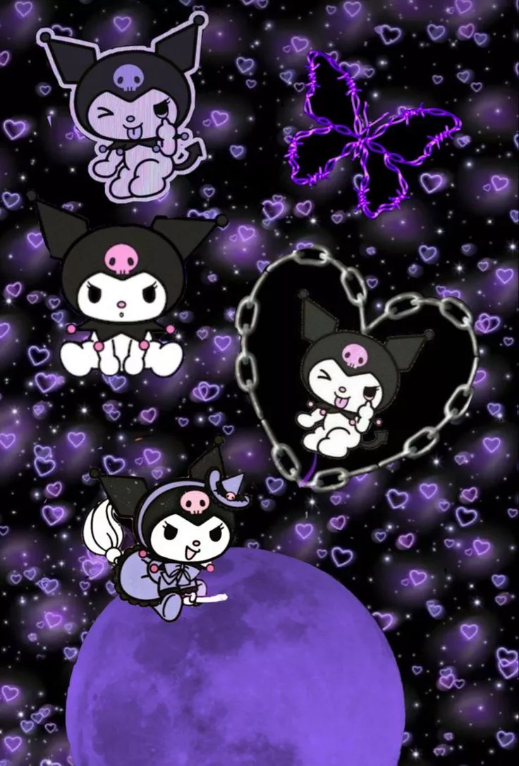 Cute Kuromi iPhone wallpaper