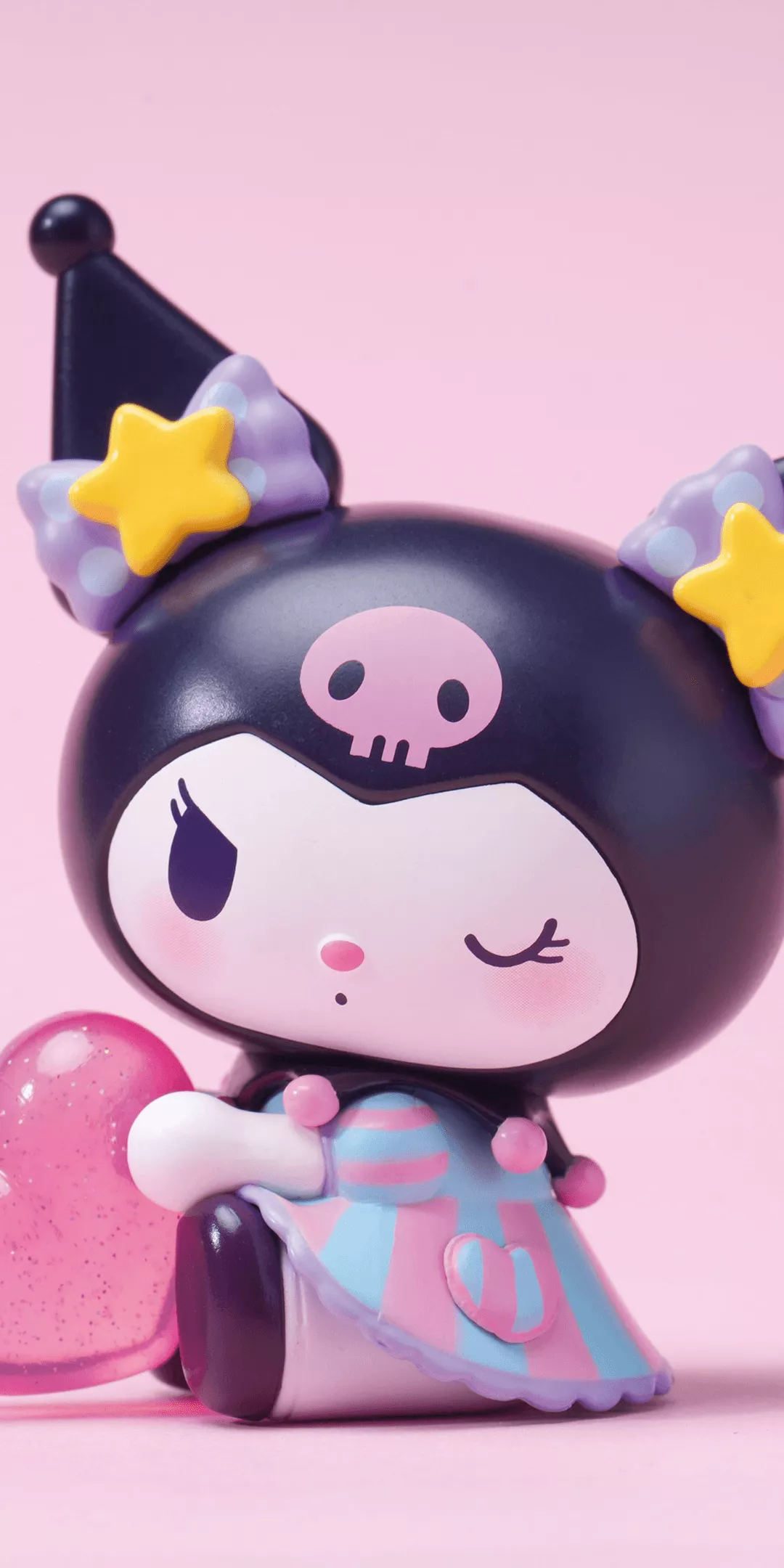 Kuromi Wallpaper 4K, Pink Heart, Candy