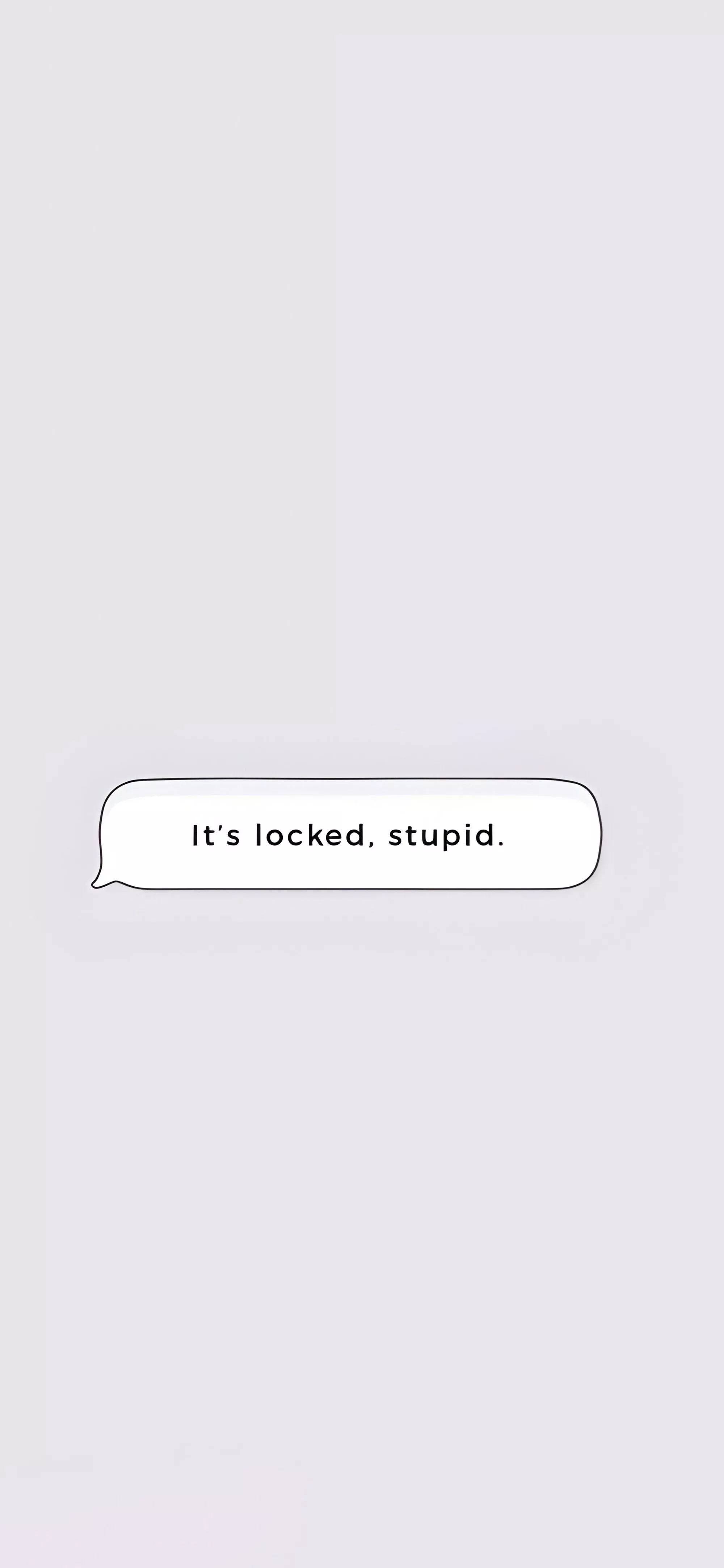 Locked Message Minimalist Wallpaper