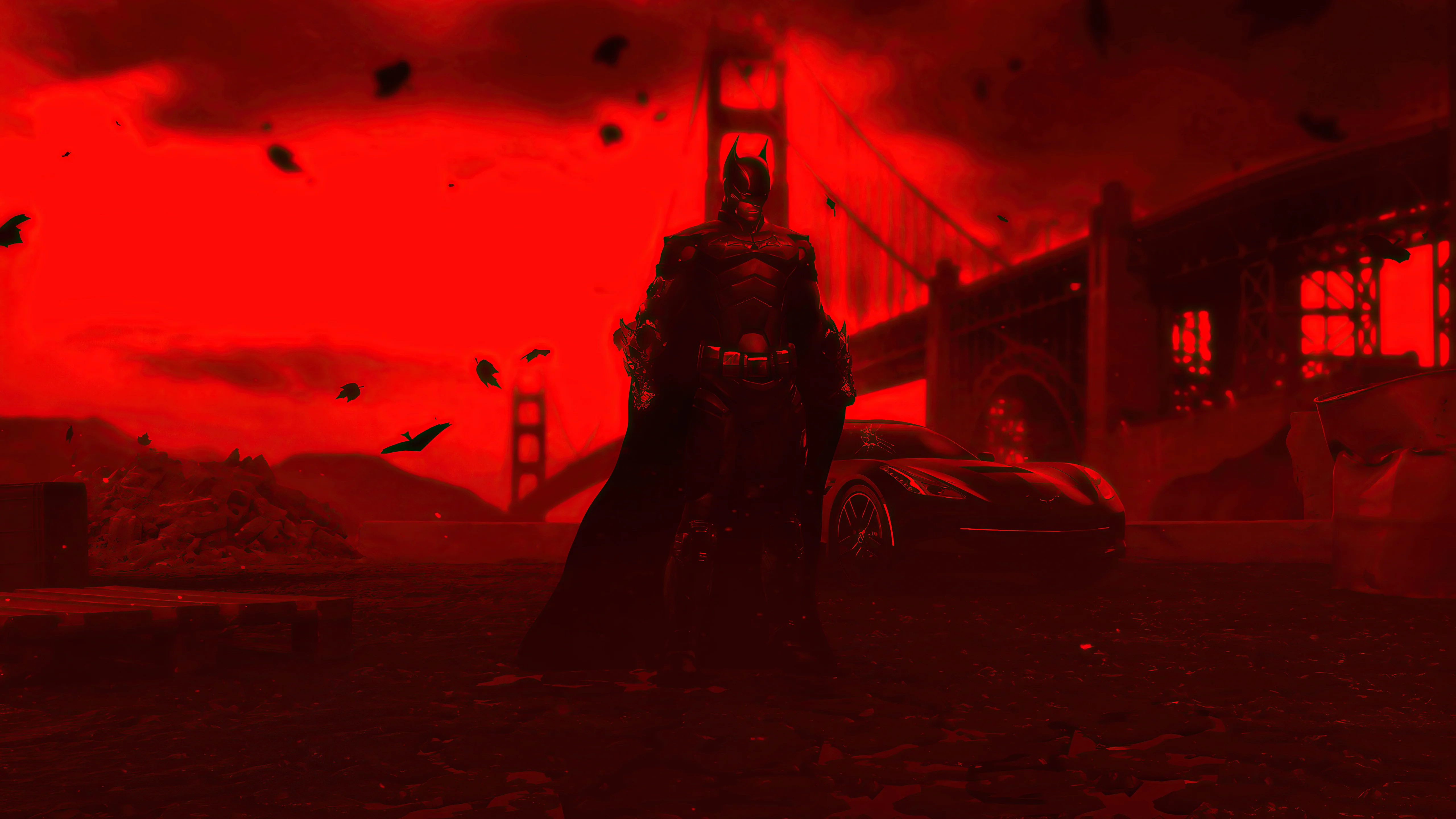 colour Batman Wallpaper 5k HD