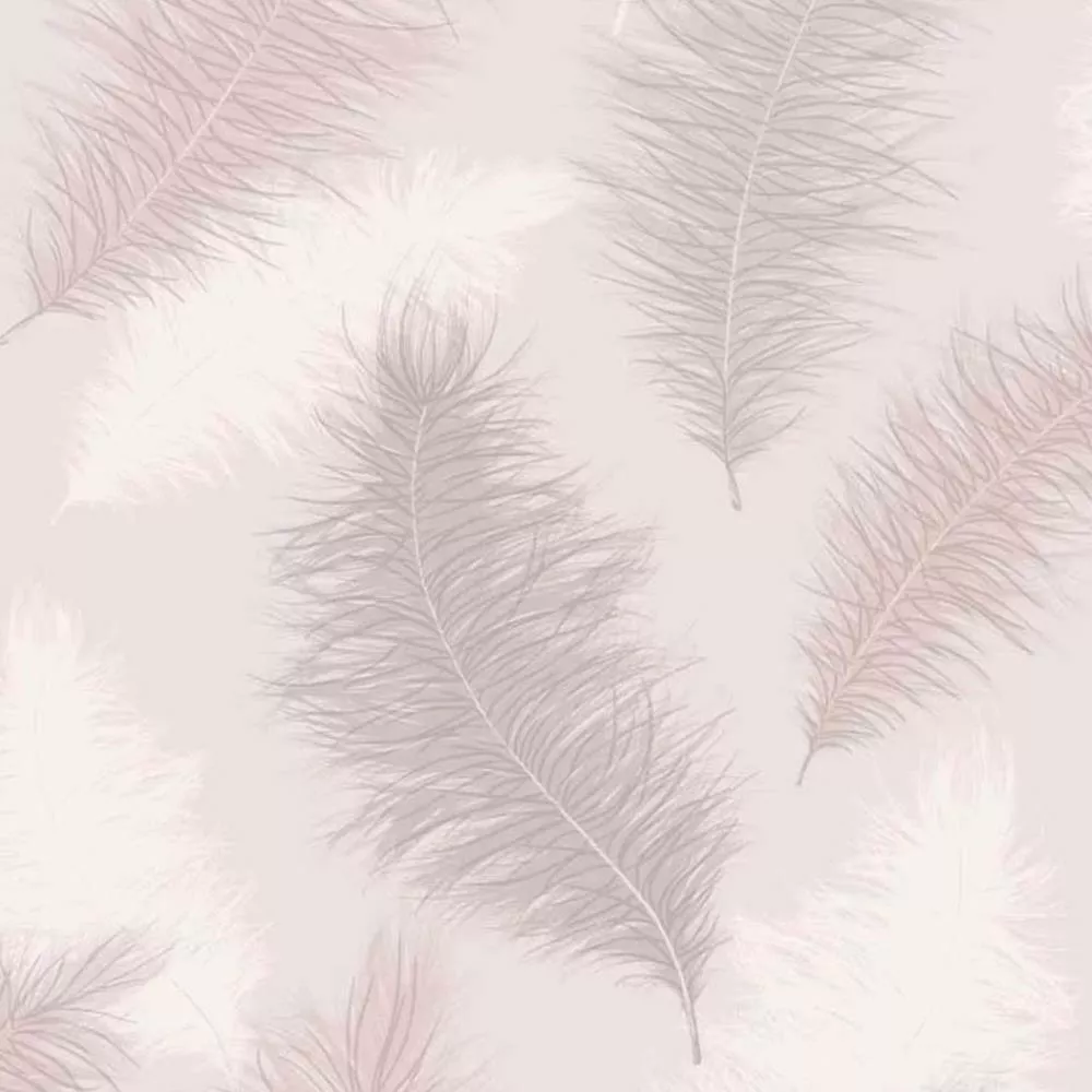 Sussurro Large Feather Wallpaper Blush