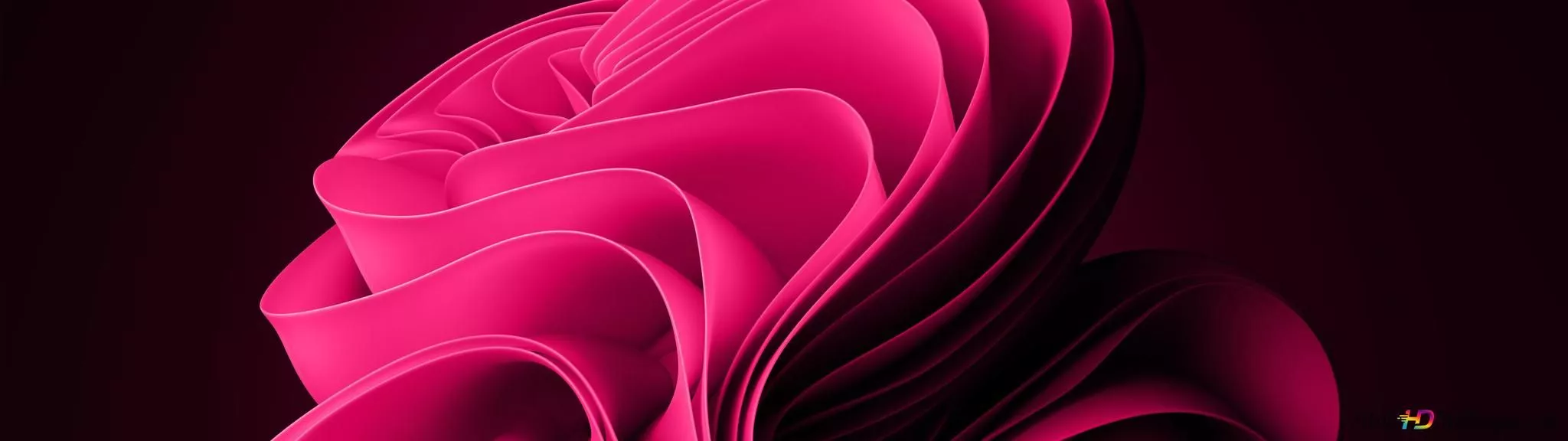 Windows 11 red pink logo 4K wallpaper