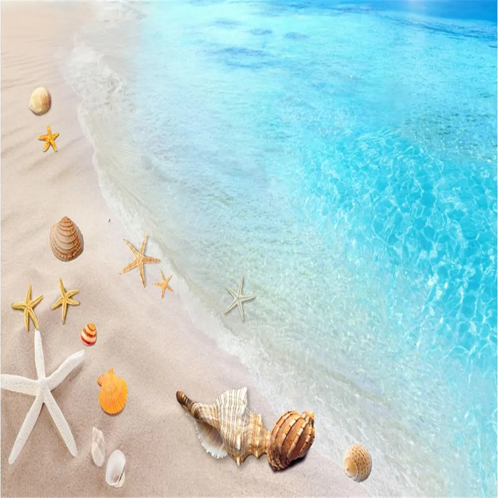 3D Floor Painting Beach Wallpaper