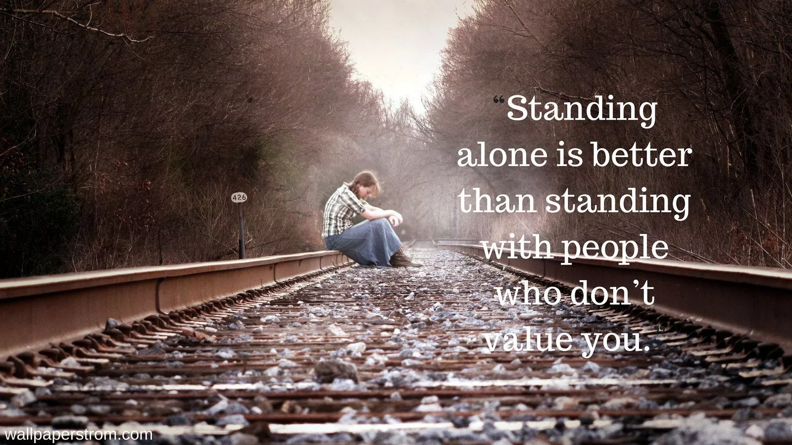 Alone Sad Girl HD Wallpaper Quotes