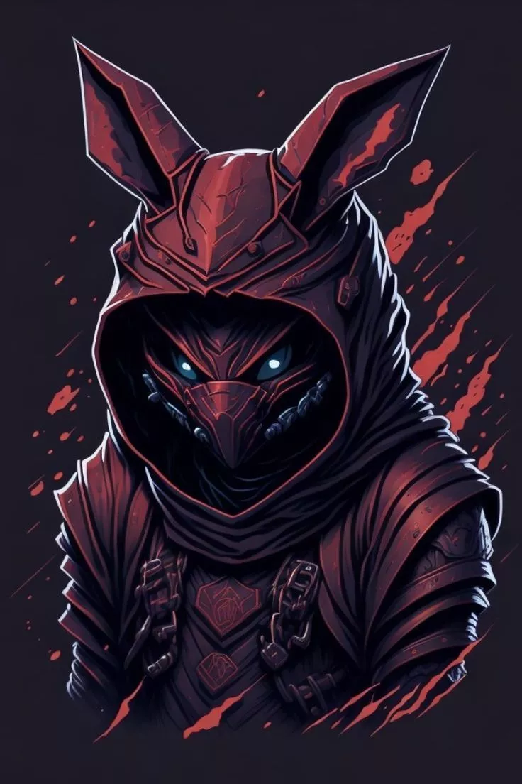 Evil Ninja Rabbit wallpaper