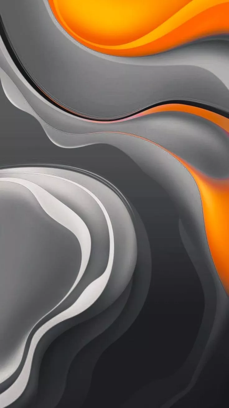 Simplistic Orange and Grey Wavy Lines