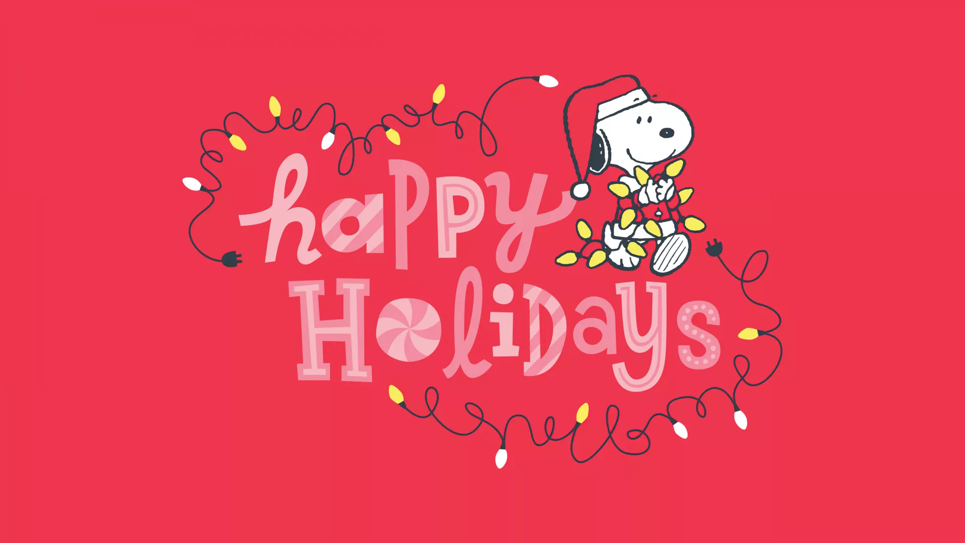 Snoopy Wallpaper 4K, Happy holidays