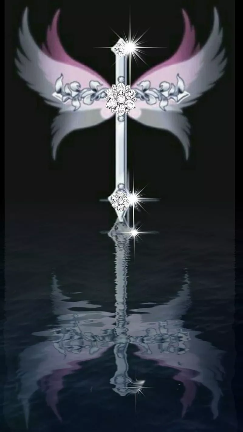 HD angel cross wallpaper