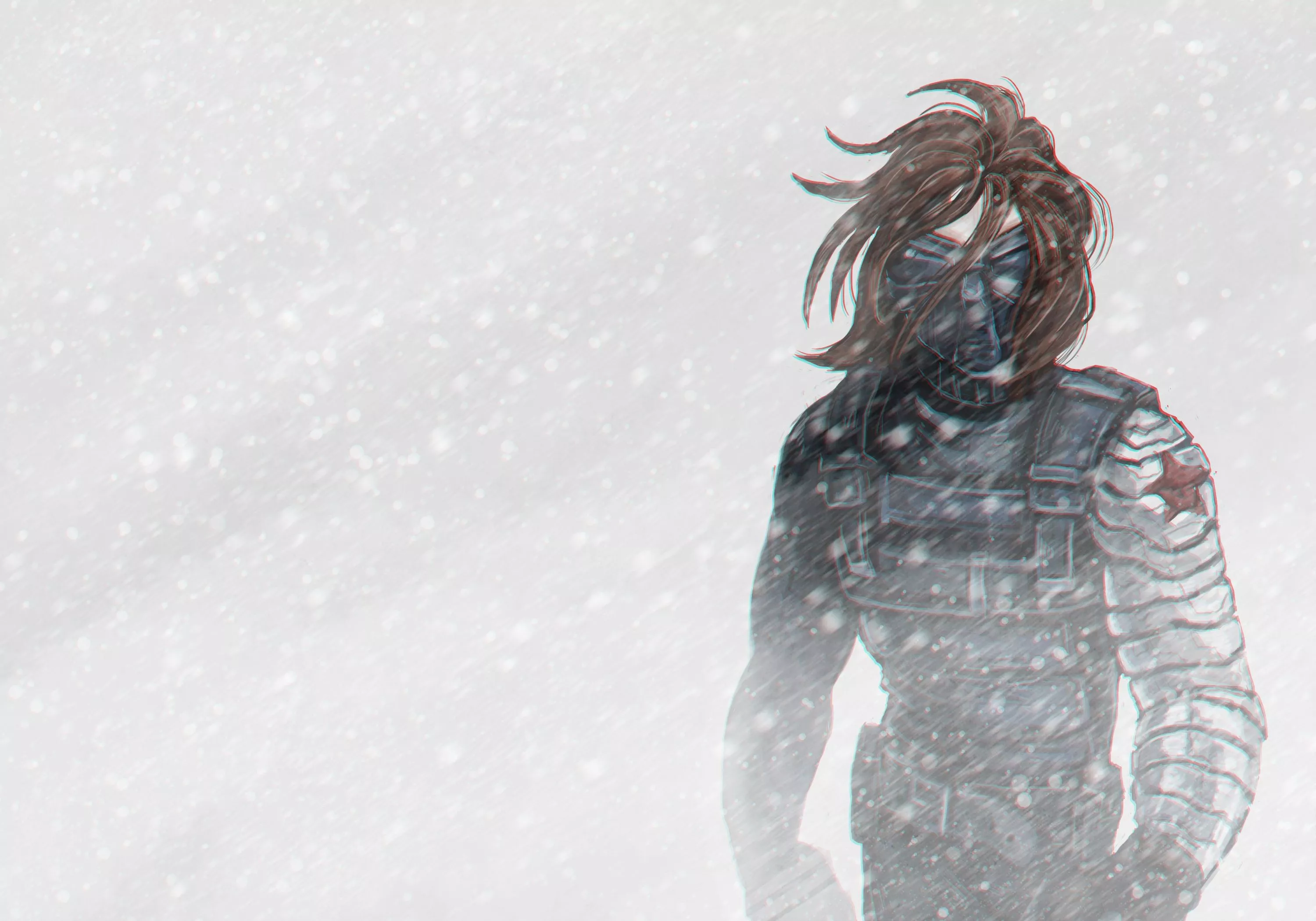 Wallpaper winter, snow, art, Marvel