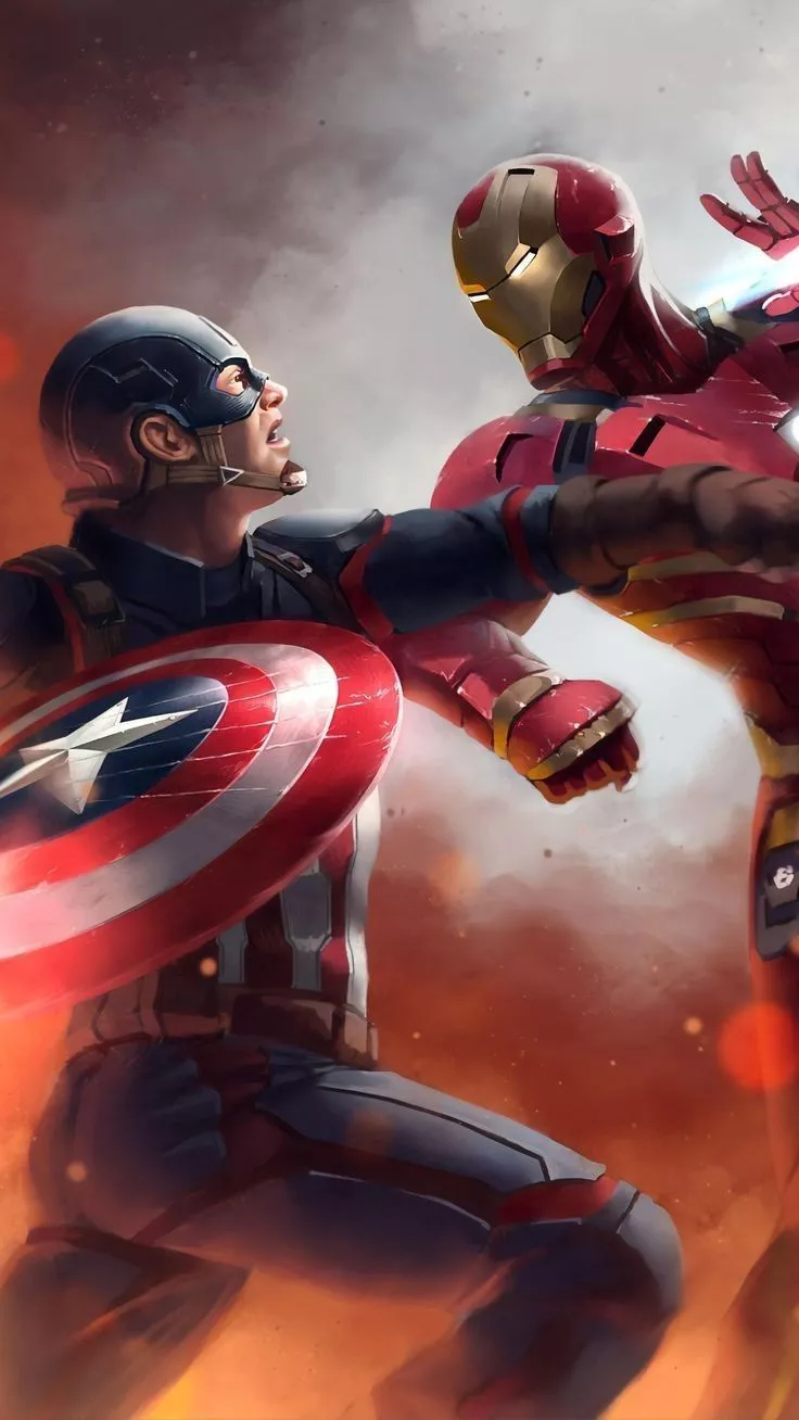 Captain America vs Iron Man concept art