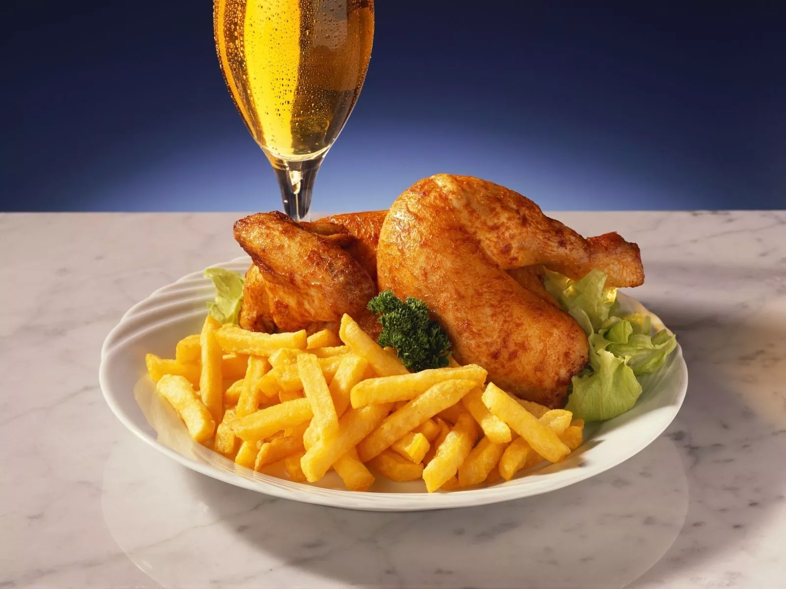 Roasted Chicken with Fries recipe. Eat