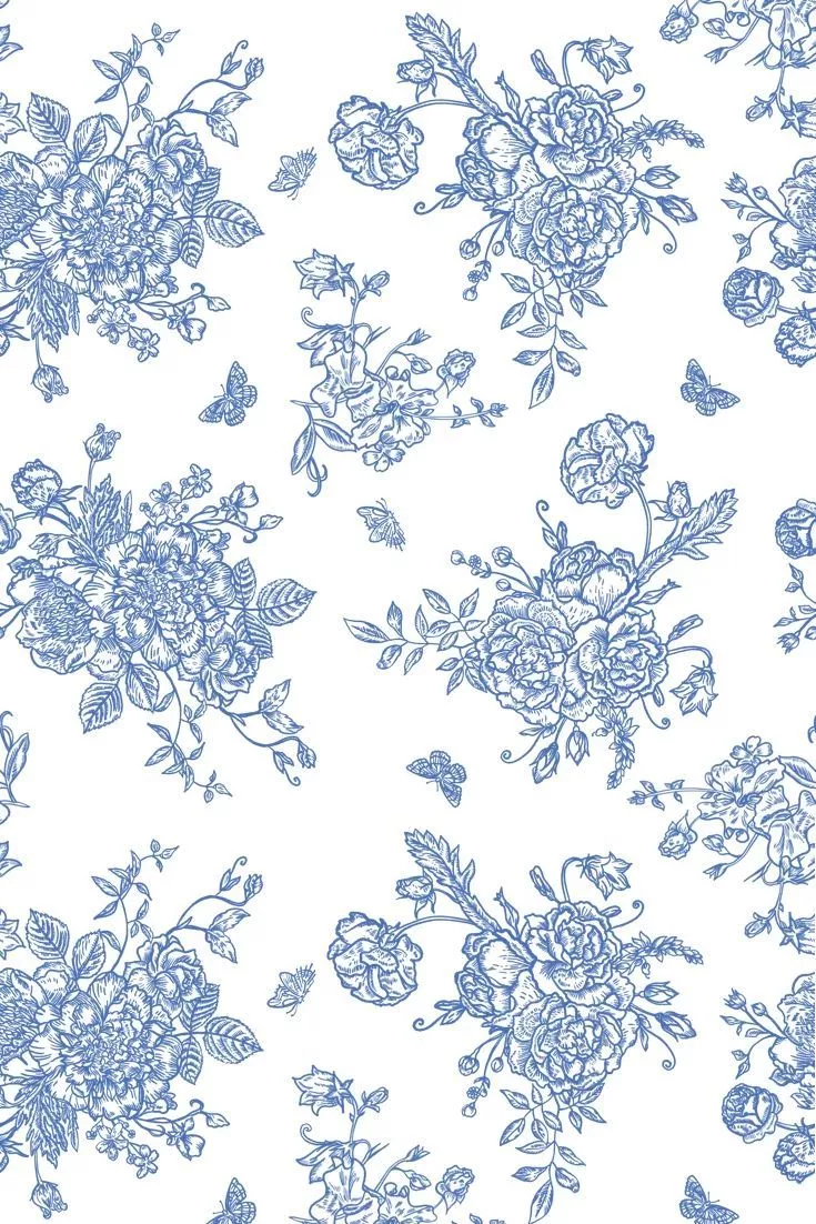 Vintage Floral Pattern in Chinese