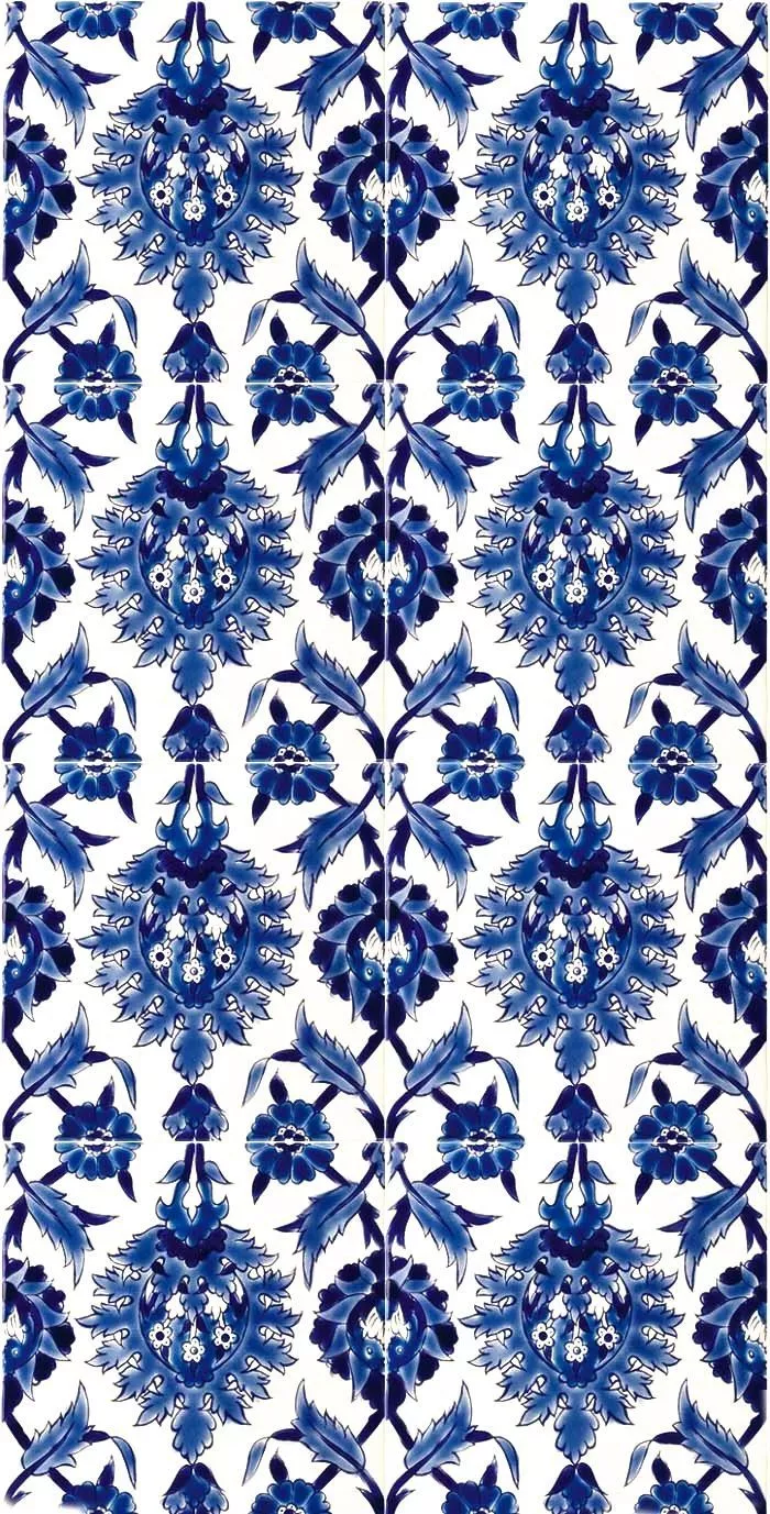 iPhone wallpaper blue floral