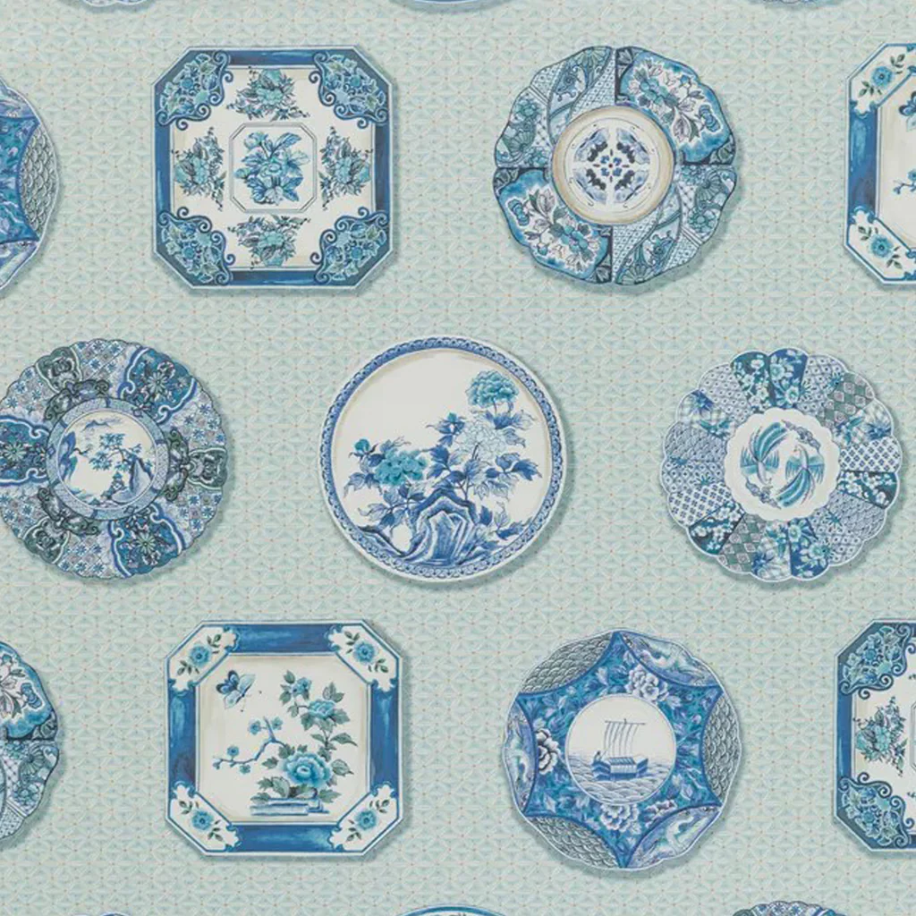 Blue Willow Wallpaper, 11 yard roll