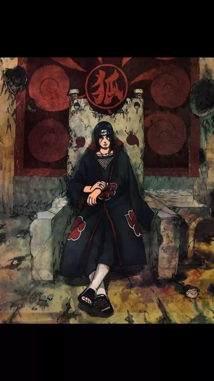 itachi sitting on throne wallpaper