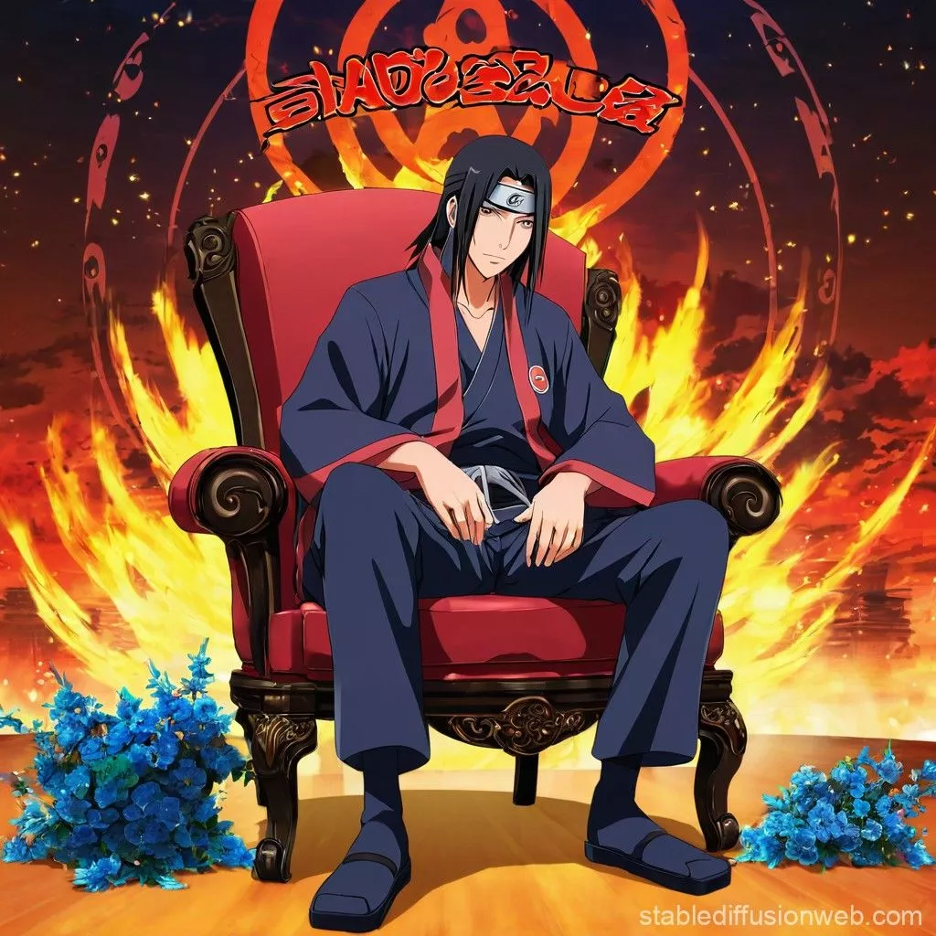 Itachi Naruto Sitting on Chair