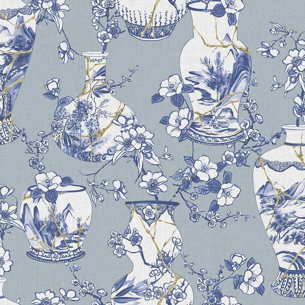 Kintsugi Pot metal Wallpaper