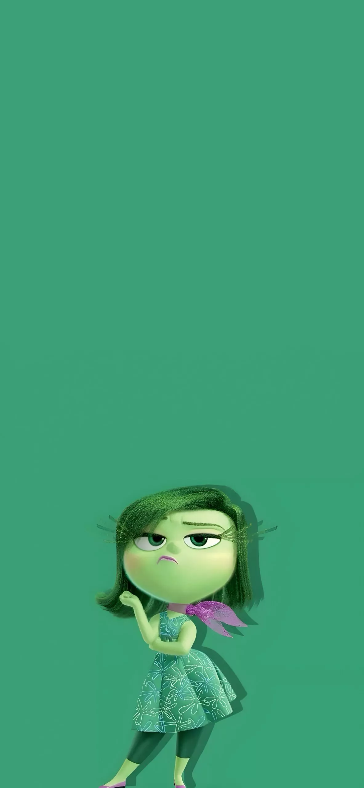 Inside Out Disgust Green Wallpaper