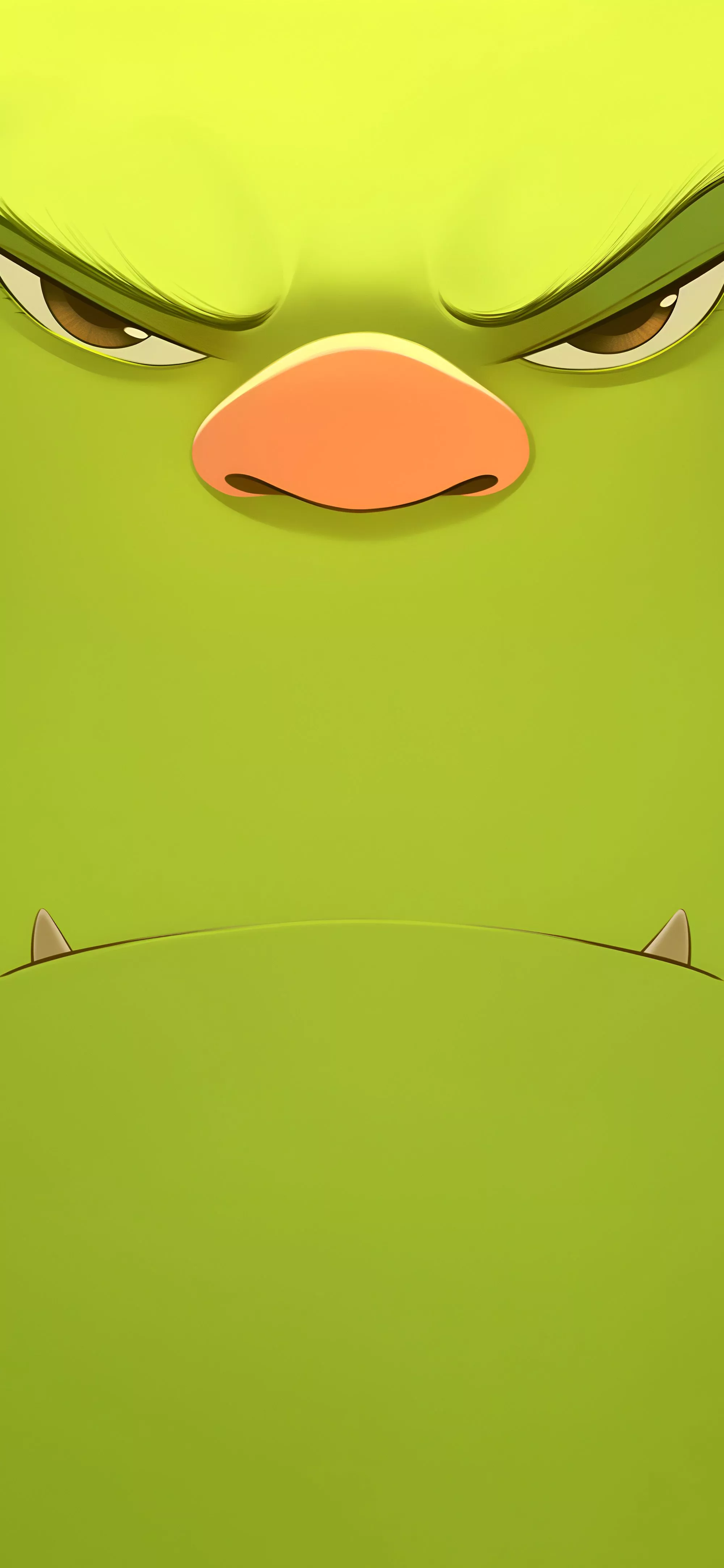 Shrek Face Green Funny Wallpaper