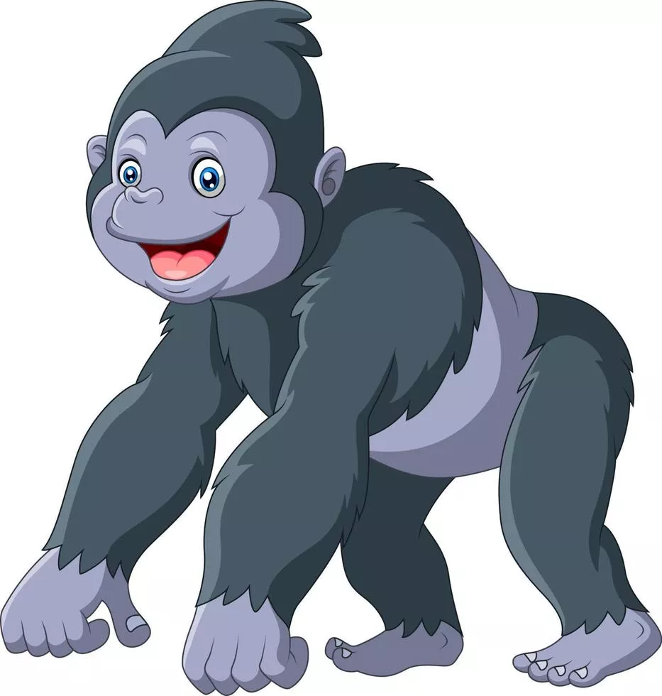 Cartoon funny gorilla a smile 12809504