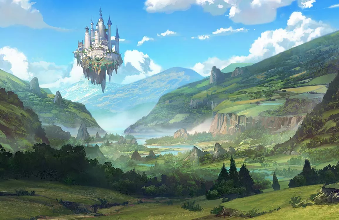 Enchanted Fantasy Castle Landscape